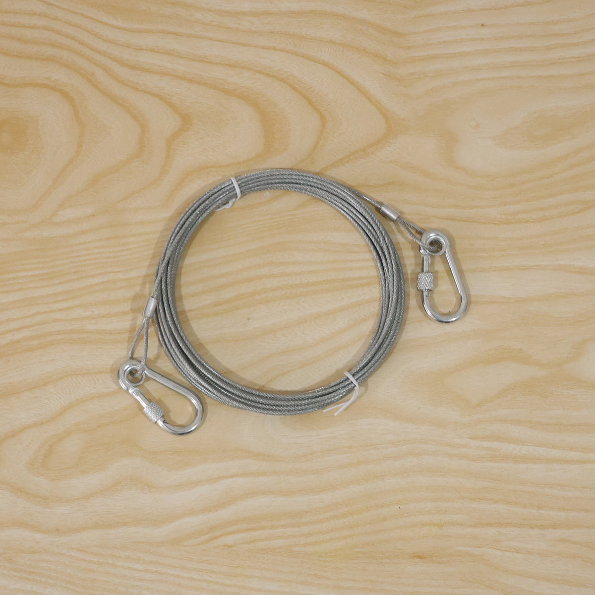 Heavy Duty Ss Wire Clothesline Rope With Locking Hooks For Home Laundry (10 M)