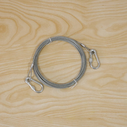 Heavy Duty Ss Wire Clothesline Rope With Locking Hooks For Home Laundry (10 M)