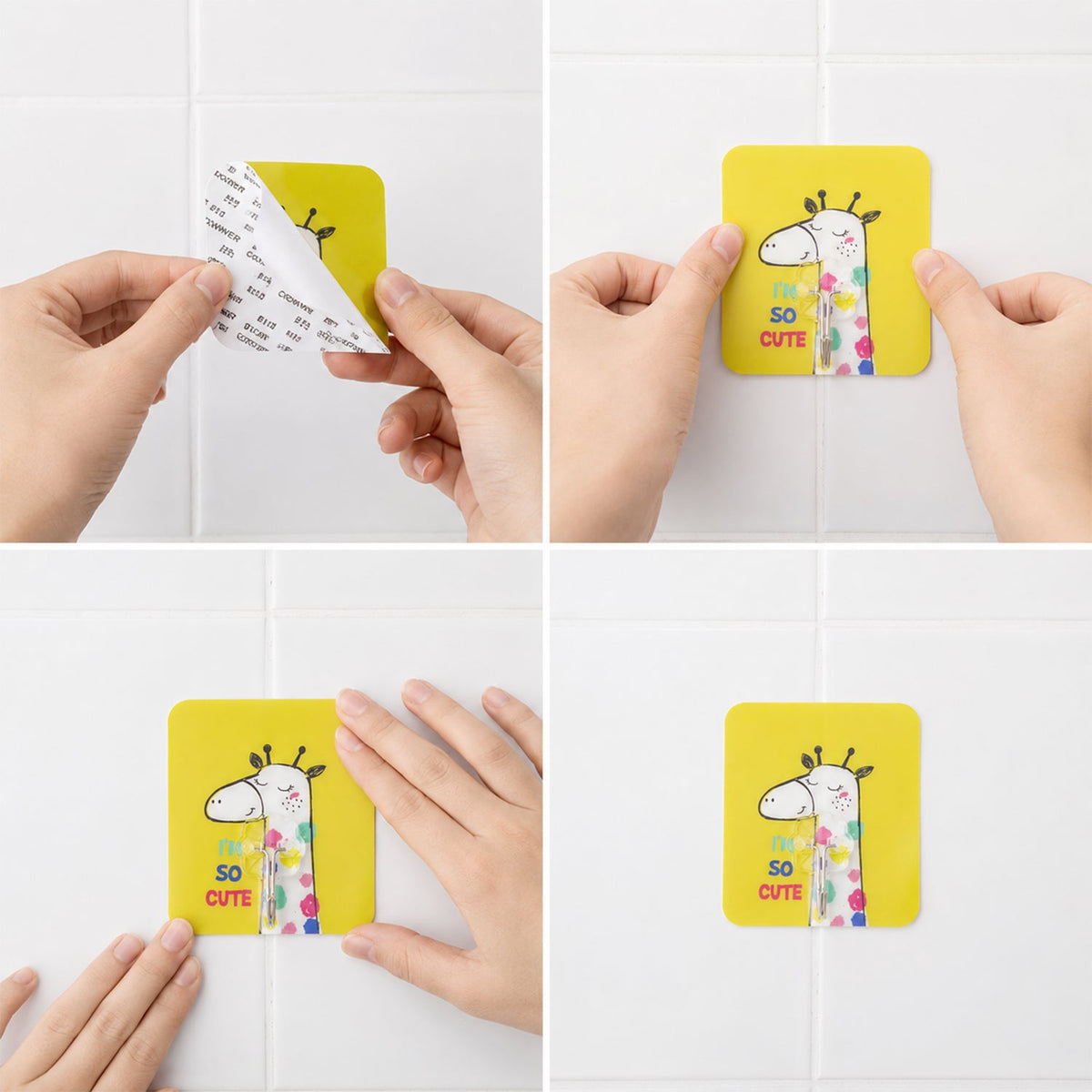 Mix Cartoon Self Adhesive Wall Hook For Keys Towels  Home Organization (1 Pc)