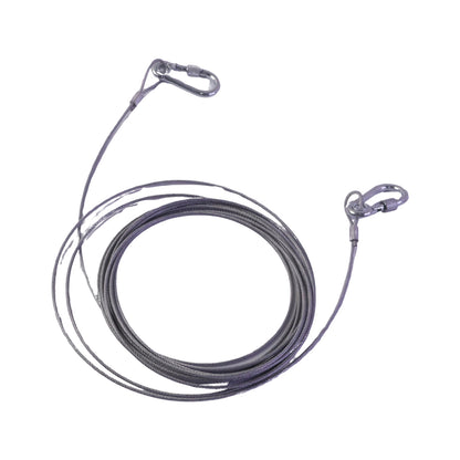 Heavy Duty Ss Wire Clothesline Rope With Locking Hooks For Home Laundry (10 M)
